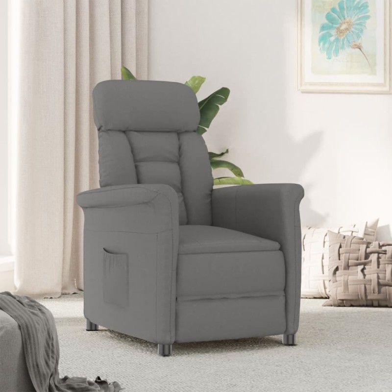 vidaXL Relaxsessel Dunkelgrau Wildleder-Optik vidaXL Relaxsessel Dunkelgrau Wildleder-Optik