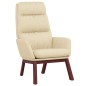 vidaXL Relaxsessel mit Hocker Creme Stoff vidaXL Relaxsessel mit Hocker Creme Stoff