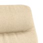 vidaXL Relaxsessel mit Hocker Creme Stoff vidaXL Relaxsessel mit Hocker Creme Stoff