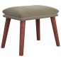 vidaXL Relaxsessel mit Hocker Hellgrau Samt vidaXL Relaxsessel mit Hocker Hellgrau Samt
