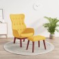 vidaXL Relaxsessel mit Hocker Senfgelb Stoff vidaXL Relaxsessel mit Hocker Senfgelb Stoff