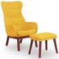 vidaXL Relaxsessel mit Hocker Senfgelb Stoff vidaXL Relaxsessel mit Hocker Senfgelb Stoff