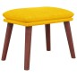 vidaXL Relaxsessel mit Hocker Senfgelb Stoff vidaXL Relaxsessel mit Hocker Senfgelb Stoff