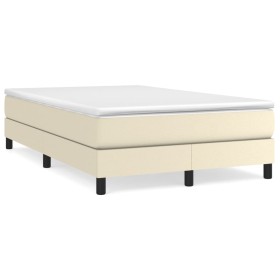 vidaXL Bettgestell Creme 120x200 cm Kunstleder