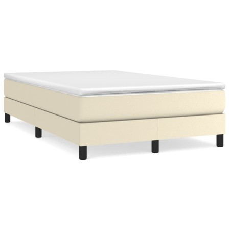 vidaXL Bettgestell Creme 120x200 cm Kunstleder
