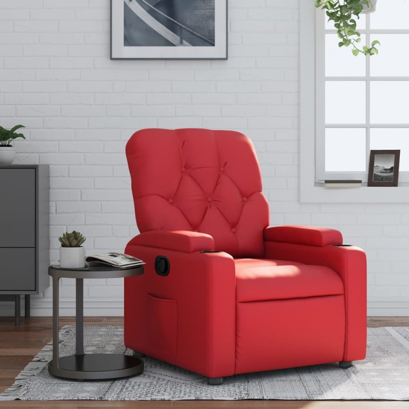 vidaXL Relaxsessel Rot Kunstleder vidaXL Relaxsessel Rot Kunstleder