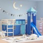 vidaXL Vorhänge für Hochbett mit Turm Blau Polyester vidaXL Vorhänge für Hochbett mit Turm Blau Polyester