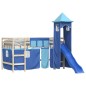 vidaXL Vorhänge für Hochbett mit Turm Blau Polyester vidaXL Vorhänge für Hochbett mit Turm Blau Polyester