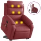 vidaXL Massagesessel mit Aufstehhilfe Weinrot Kunstleder vidaXL Massagesessel mit Aufstehhilfe Weinrot Kunstleder