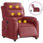 vidaXL Massagesessel Elektrisch Weinrot Kunstleder vidaXL Massagesessel Elektrisch Weinrot Kunstleder