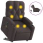 vidaXL Elektrischer Massagesessel mit Aufstehhilfe Dunkelbraun Stoff vidaXL Elektrischer Massagesessel mit Aufstehhilfe Dunkelbraun Stoff