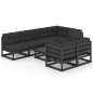 8-tlg. Garten-Lounge-Set mit Kissen Kiefer Massivholz 8-tlg. Garten-Lounge-Set mit Kissen Kiefer Massivholz