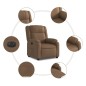 vidaXL Relaxsessel Elektrisch Braun Stoff vidaXL Relaxsessel Elektrisch Braun Stoff
