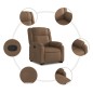 vidaXL Relaxsessel mit Aufstehhilfe Braun Stoff vidaXL Relaxsessel mit Aufstehhilfe Braun Stoff