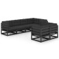 vidaXL 7-tlg. Garten-Lounge-Set mit Kissen Massivholz Kiefer vidaXL 7-tlg. Garten-Lounge-Set mit Kissen Massivholz Kiefer