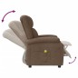 vidaXL Massagesessel Braun Stoff vidaXL Massagesessel Braun Stoff