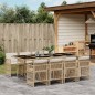 vidaXL 9-tlg. Garten-Essgruppe mit Kissen Beige Poly Rattan vidaXL 9-tlg. Garten-Essgruppe mit Kissen Beige Poly Rattan