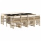 vidaXL 9-tlg. Garten-Essgruppe mit Kissen Beige Poly Rattan vidaXL 9-tlg. Garten-Essgruppe mit Kissen Beige Poly Rattan
