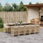 vidaXL 11-tlg. Garten-Essgruppe mit Kissen Beige Poly Rattan vidaXL 11-tlg. Garten-Essgruppe mit Kissen Beige Poly Rattan