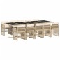 vidaXL 11-tlg. Garten-Essgruppe mit Kissen Beige Poly Rattan vidaXL 11-tlg. Garten-Essgruppe mit Kissen Beige Poly Rattan