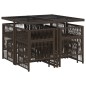 vidaXL 9-tlg. Garten-Essgruppe mit Kissen Braun Poly Rattan vidaXL 9-tlg. Garten-Essgruppe mit Kissen Braun Poly Rattan