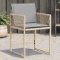 vidaXL Gartenstühle mit Kissen 4 Stk. Beigemischung Poly Rattan vidaXL Gartenstühle mit Kissen 4 Stk. Beigemischung Poly Rattan
