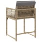 vidaXL Gartenstühle mit Kissen 4 Stk. Beigemischung Poly Rattan vidaXL Gartenstühle mit Kissen 4 Stk. Beigemischung Poly Rattan