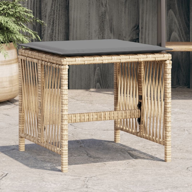 vidaXL Gartenhocker Kissen 4Stk. Beigemischung 41x41x36 cm Poly Rattan vidaXL Gartenhocker Kissen 4Stk. Beigemischung 41x41x36 cm Poly Rattan