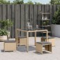 vidaXL Gartenhocker Kissen 4Stk. Beigemischung 41x41x36 cm Poly Rattan vidaXL Gartenhocker Kissen 4Stk. Beigemischung 41x41x36 cm Poly Rattan