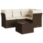 vidaXL 5-tlg. Garten-Sofagarnitur mit Kissen Braun Poly Rattan vidaXL 5-tlg. Garten-Sofagarnitur mit Kissen Braun Poly Rattan