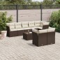 vidaXL 9-tlg. Garten-Sofagarnitur mit Kissen Braun Poly Rattan vidaXL 9-tlg. Garten-Sofagarnitur mit Kissen Braun Poly Rattan