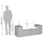vidaXL Gartensofa mit Kissen 2-Sitzer Braun Poly Rattan vidaXL Gartensofa mit Kissen 2-Sitzer Braun Poly Rattan