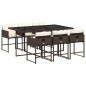 vidaXL 7-tlg. Garten-Essgruppe mit Kissen Braun Poly Rattan vidaXL 7-tlg. Garten-Essgruppe mit Kissen Braun Poly Rattan