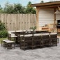 vidaXL 13-tlg. Garten-Essgruppe mit Kissen Braun Poly Rattan vidaXL 13-tlg. Garten-Essgruppe mit Kissen Braun Poly Rattan