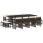 vidaXL 13-tlg. Garten-Essgruppe mit Kissen Braun Poly Rattan vidaXL 13-tlg. Garten-Essgruppe mit Kissen Braun Poly Rattan