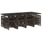 vidaXL 13-tlg. Garten-Essgruppe mit Kissen Braun Poly Rattan vidaXL 13-tlg. Garten-Essgruppe mit Kissen Braun Poly Rattan
