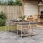 vidaXL 5-tlg. Garten-Essgruppe mit Kissen Beigemischung Poly Rattan vidaXL 5-tlg. Garten-Essgruppe mit Kissen Beigemischung Poly Rattan