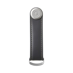 Orbitkey - Schlüssel-Organizer aus Leder - Anthrazit mit grauen Nähten
