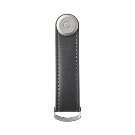 Orbitkey - Schlüssel-Organizer aus Leder - Anthrazit mit grauen Nähten