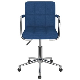 vidaXL Esszimmerstuhl Drehbar Blau Stoff