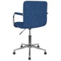 vidaXL Esszimmerstuhl Drehbar Blau Stoff vidaXL Esszimmerstuhl Drehbar Blau Stoff