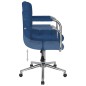 vidaXL Esszimmerstuhl Drehbar Blau Stoff vidaXL Esszimmerstuhl Drehbar Blau Stoff