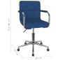vidaXL Esszimmerstuhl Drehbar Blau Stoff vidaXL Esszimmerstuhl Drehbar Blau Stoff