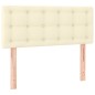 vidaXL Boxspringbett mit Matratze Creme 100x200 cm Kunstleder vidaXL Boxspringbett mit Matratze Creme 100x200 cm Kunstleder