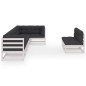 8-tlg. Garten-Lounge-Set mit Kissen Kiefer Massivholz 8-tlg. Garten-Lounge-Set mit Kissen Kiefer Massivholz