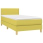 vidaXL Boxspringbett mit Matratze Grün 100x200 cm Stoff vidaXL Boxspringbett mit Matratze Grün 100x200 cm Stoff