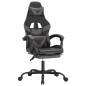 vidaXL Gaming-Stuhl mit Fußstütze Schwarz und Grau Kunstleder vidaXL Gaming-Stuhl mit Fußstütze Schwarz und Grau Kunstleder