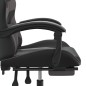 vidaXL Gaming-Stuhl mit Fußstütze Schwarz und Grau Kunstleder vidaXL Gaming-Stuhl mit Fußstütze Schwarz und Grau Kunstleder