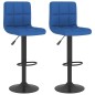vidaXL Barhocker 2 Stk. Blau Stoff vidaXL Barhocker 2 Stk. Blau Stoff
