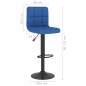vidaXL Barhocker 2 Stk. Blau Stoff vidaXL Barhocker 2 Stk. Blau Stoff